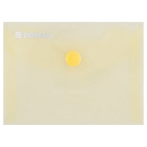 Teczka kopertowa DONAU na zatrzask transparentna żółta A7 /8550001PL11/