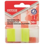 Zakładki indeksujące 25x43mm PP 1x50szt. OFFICE PRODUCTS żółte /14223121-06/