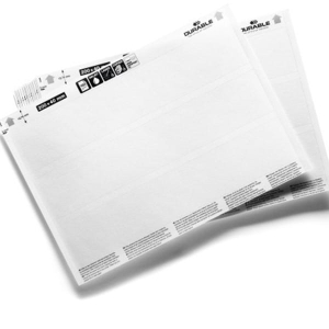 Wkłady/etykiety do zadrukowania 200x40mm na formacie A5 DURABLE 20 ark 60 etykiet /809902/