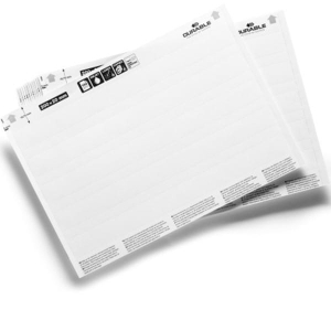 Wkłady/etykiety do zadrukowania 200x20mm na formacie A5 DURABLE 20 ark 100 etykiet /800002/