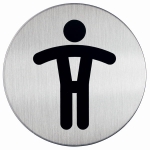 Tabliczka piktogram WC MĘSKI PICTO śr. 83 mm/4905 23/