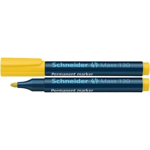 Marker permanentny SCHNEIDER Maxx 130, okrągły, 1-3 mm, żółty /SR113005/