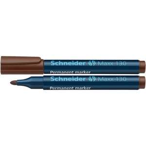 Marker permanentny SCHNEIDER Maxx 130, okrągły, 1-3 mm, brązowy /SR113007/