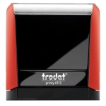 Pieczątka TRODAT 4913 czerwona, poduszka czarna, 58x22mm, 1 szt.