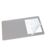 Podkład na biurko 530x400mm z przeźroczystą nakładką szary 7202 10