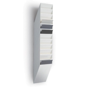 Półki na ulotki pionowe A4 FLEXIBOXX 12 szt. kolor biały 17097630 10