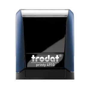 Pieczątka automat TRODAT 4910 niebieska - poduszka czarna  26X9mm /TRE-4910NIWCA/
