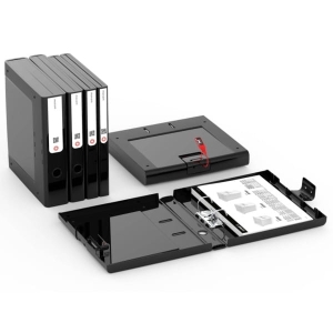 Pojemnik plastikowy zamykany na dokumenty A4/ NEWBINDER 1803 czarny