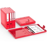Pojemnik plastikowy zamykany na dokumenty A4/ NEWBINDER 1803 czerwony