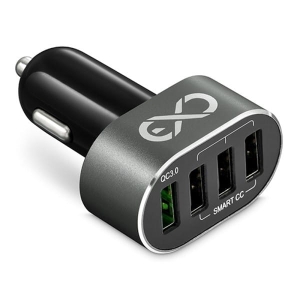 Ładowarka samochodowa uniwersalna EXC POWERFUL USB 4 porty szara 1 szt.  /XM-001131/