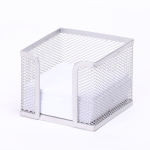 Pojemnik na karteczki metalowy siatka TRES srebrny /SPKOS/SR/