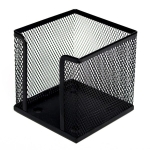 Pojemnik na karteczki metalowy siatka TRES czarny /SPKOS/CZ/