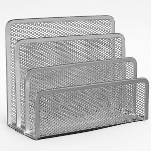 Organizer/półka na listy metalowy siatka TRES srebrny /SPLIST/SR/