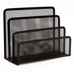 Organizer/półka na listy metalowy siatka TRES czarny /SPLIST/CZ/