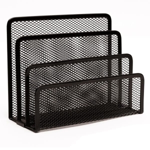 Organizer/półka na listy metalowy siatka TRES czarny /SPLIST/CZ/