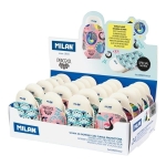 Gumka do mazania MILAN PCK1012 owalna materiałowa osłonka pawie mix wzorów1szt. /PCK1012/