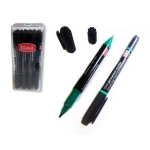 Marker foliopis/do CD dwustronny 0,5 i 1mm okrągły TOMA 321 zielony /321-42/