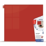 Tablica szklana magnetyczna  90x120cm MEMOBE czerwona /MSZ120090-30/