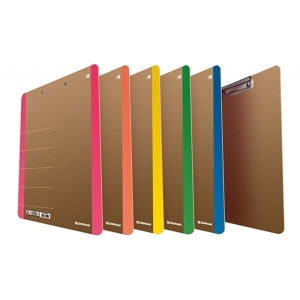 Deska z klipem A4 pojedyncza DONAU LIFE kartonowa pomarańczowa /2710001FSC-12/