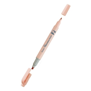 Zakreślacz dwustronny okrągły+ ścięty 1,0mm I 1,5mm-3,5mm PENTEL ILLUMINA FLEX SLW11P pastelowy pomarańczowy /SLW11P-FE/