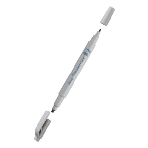 Zakreślacz dwustronny okrągły+ ścięty 1,0mm I 1,5mm-3,5mm PENTEL ILLUMINA FLEX SLW11P pastelowy szary /SLW11P-NE/