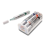 Marker suchościeralny i do flipchartu z tłoczkiem okrągły 1,1-2,2mm PENTEL MAXIFLO MW5S zielony