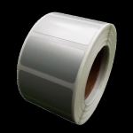 Etykiety poliestrowe 50x30 srebrne na roli 1000szt. /OSTATNIE SZTUKI/