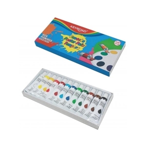 Farby tempery 12 kolorów 12ml KEYROAD /KR52272/