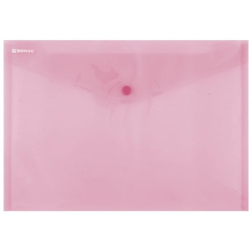 Teczka kopertowa na zatrzask A4 Donau transparentna czerwona.jpg