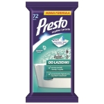 Ściereczki nawilżane PRESTO do łazienek, 72 chusteczki /HR-011460/