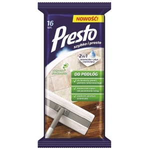Ściereczki nawilżane PRESTO do podłóg, 16 chusteczek /HR-016823/