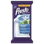 Ściereczki nawilżane PRESTO do szyb i luster, 30 chusteczek /HR-011491/