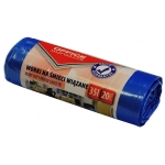 Worki na śmieci 35l OFFICE PRODUCTS LDHD premium wiązane 13mic niebieskie 20 sztuk /22024319-01/