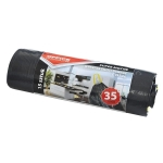 Worki na śmieci 35l OFFICE PRODUCTS super mocne z taśmą 25mic czarne 15 sztuk /22023218-05/