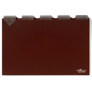 Przekładki do kartoteki A4 poziome brązowe 25 sztuk /314111/