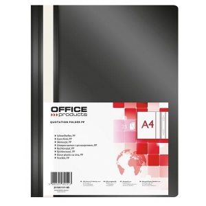 Skoroszyt zwykły A4 miękki OFFICE PRODUCET czarny /21101111-05/