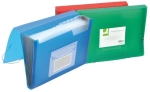 Teczka harmonijkowa 6 przegródek z gumką Q-CONNECT transparentna zielona /KF16599/