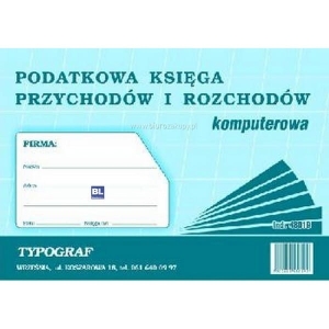 Druk offsetowy podatkowa księga przychodów i rozchodów A4 32 kartki komputerowa TYPOGRAF /48019/