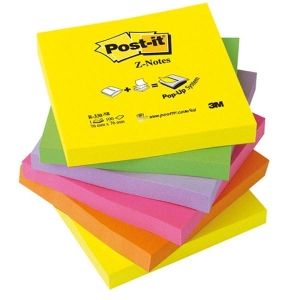 Notes samoprzylepny z-notes 76x76mm 6x100 kartek R330-NR NEON 3M POST-IT /3M-FT510089939//3M-UU009543198/