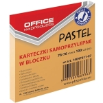 Notes samoprzylepny 76x76mm 100 kartek pastelowy zielony OFFICE PRODUCTS /14047611-02/