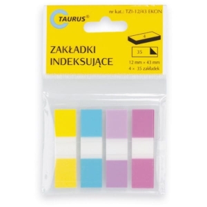 Zakładki indeksujące TAURUS PP EKO NEON, 4x35 szt /TZI-12/433 EKO NEON/