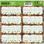 Naklejki na zeszyty DERFORM typu MINECRAFT 8szt. arkusz /NNZB4A68/