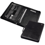 Teczka z rączką z czarnej ekoskóry /0417-0003-01/