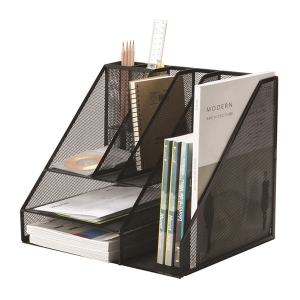 Organizer z przybornikiem Q-CONNECT Office Set metalowy A4 czarny /KF18473/