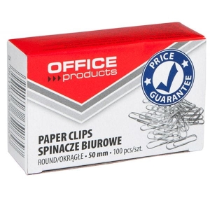 Spinacze biurowe 50mm OFFICE PRODUCTS niklowane 100szt. /18085015-05/