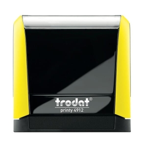 Pieczątka TRODAT 4912 żółta neonowa, poduszka czarna, 47x18mm, 1 szt.