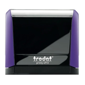 Pieczątka TRODAT 4913 fioletowa, poduszka czarna, 58x22mm, 1 szt.