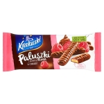 Ciastka paluszki w czekoladzie KRAKUSKI malinowe 144g