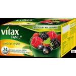 Herbata owocowa ekspresowa bez zawieszki VITAX FAMILY owoce leśne 24szt.