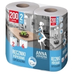 Ręcznik papierowy w roli higieniczny biały celuloza 2-warstwowy 100 listków ANNA ZARADNA 2szt. /ST-AZ-035441/